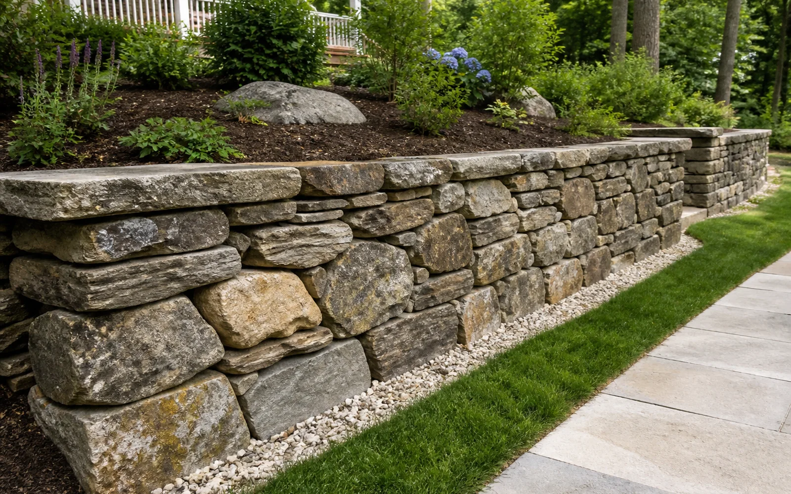 Illustrative retaining wall project